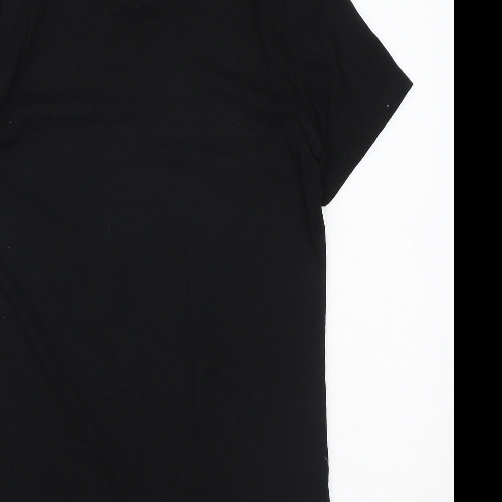 Urban Dept Boys Black 100% Cotton Basic T-Shirt Size 13 Years Round Neck Pullover - SK8 LIFE