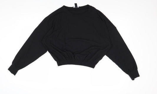 Womens UK Size M New Look Black Basic Blouse
