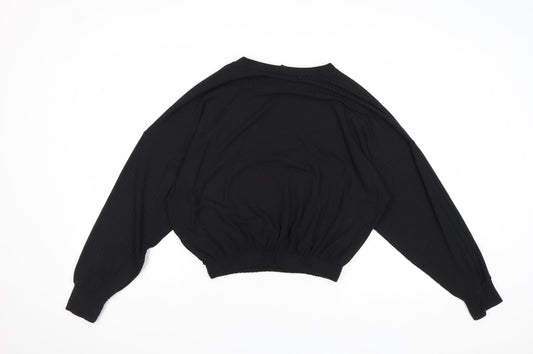 Womens UK Size M New Look Black Basic Blouse