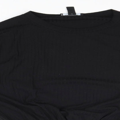 Womens UK Size M New Look Black Basic Blouse