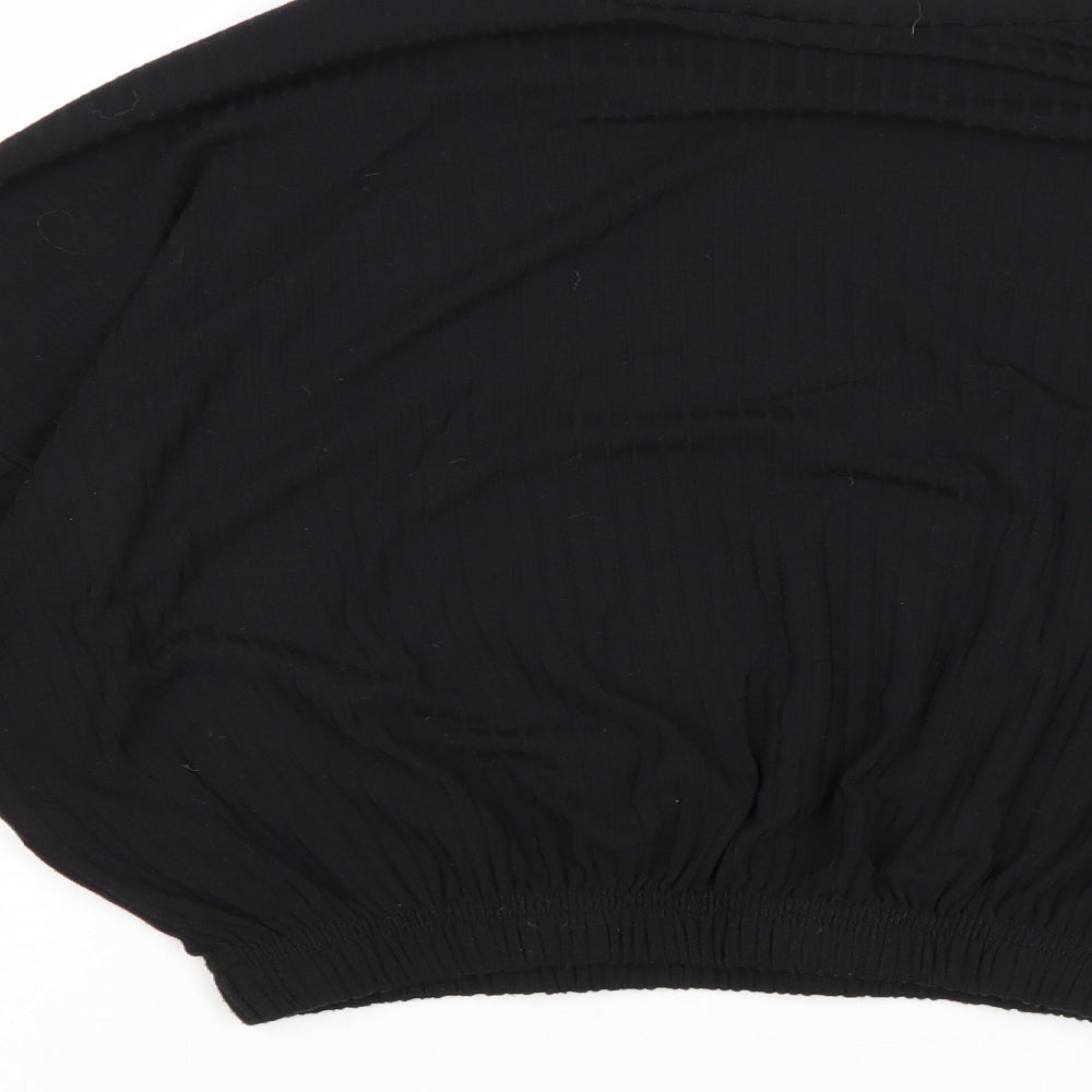 Womens UK Size M New Look Black Basic Blouse