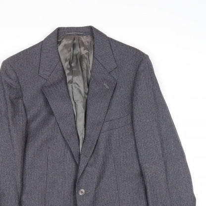 Evans & Wilkins Mens Grey Wool Jacket Suit Jacket Size 36 Regular