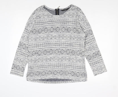 Womens UK Size M Dunnes Stores Grey Basic Blouse