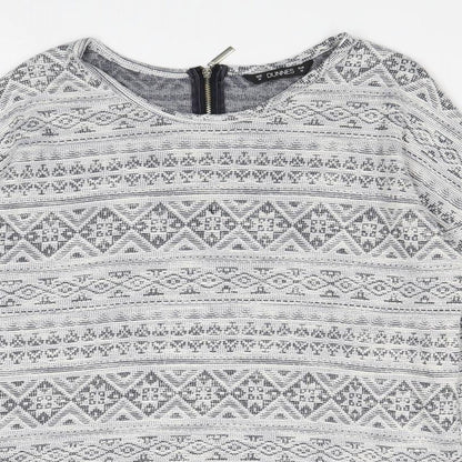 Womens UK Size M Dunnes Stores Grey Basic Blouse