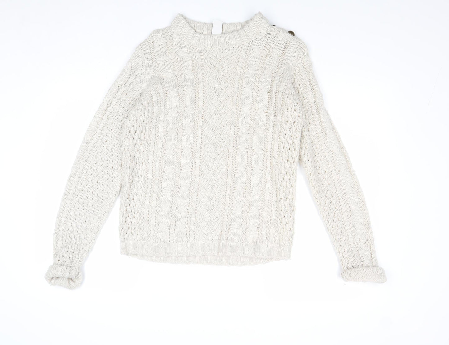 Womens UK Size M VILA Beige Pullover Jumper