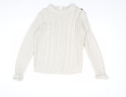 Womens UK Size M VILA Beige Pullover Jumper