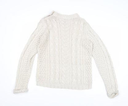 Womens UK Size M VILA Beige Pullover Jumper