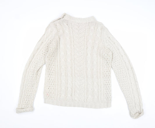 Womens UK Size M VILA Beige Pullover Jumper