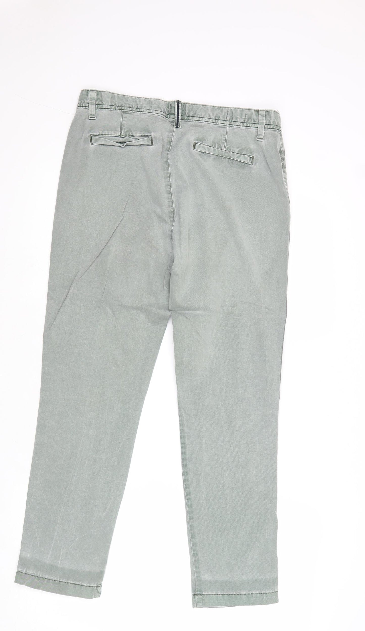 Womens UK Size 6 Gap Regular Fit Chino Green Trousers