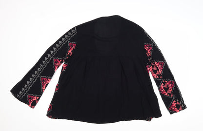 Womens UK Size XS Vera Moda Black Basic Blouse