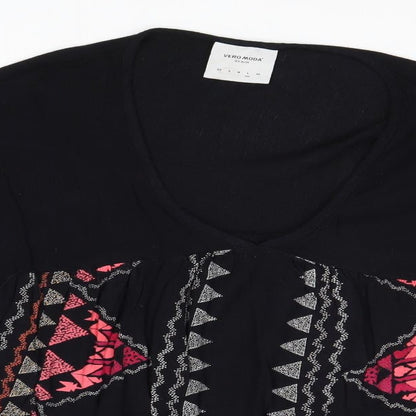 Womens UK Size XS Vera Moda Black Basic Blouse