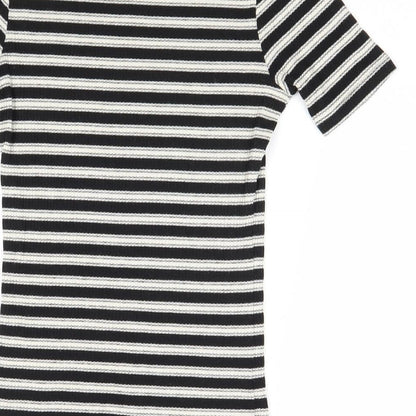 Womens UK Size XS H&M Black Basic T-Shirt