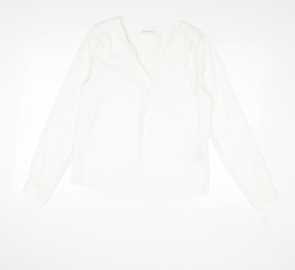 Womens UK Size S VILA White Basic Blouse
