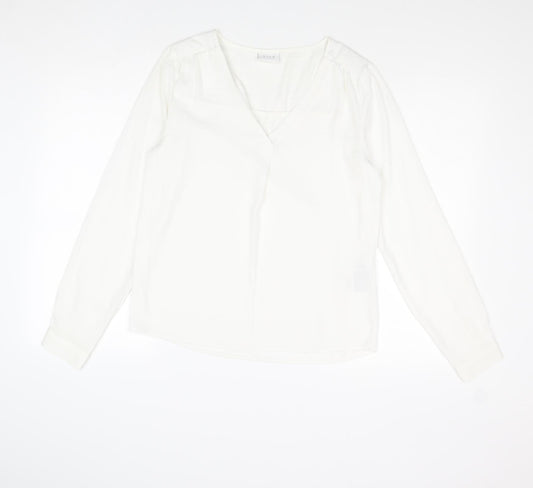 Womens UK Size S VILA White Basic Blouse
