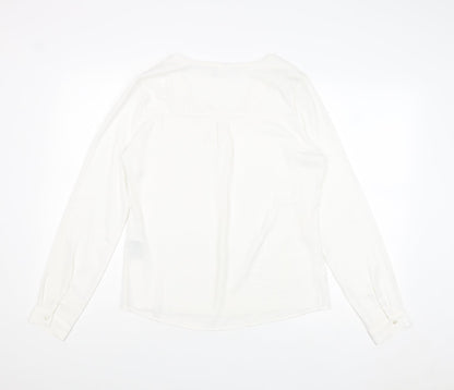 Womens UK Size S VILA White Basic Blouse