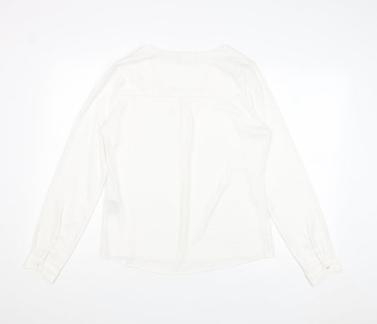 Womens UK Size S VILA White Basic Blouse