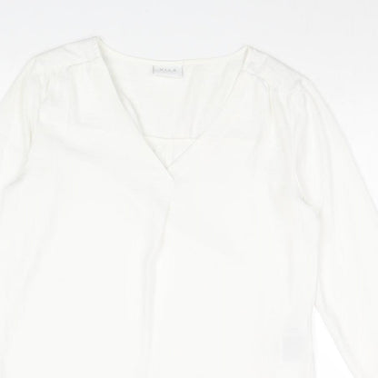 Womens UK Size S VILA White Basic Blouse