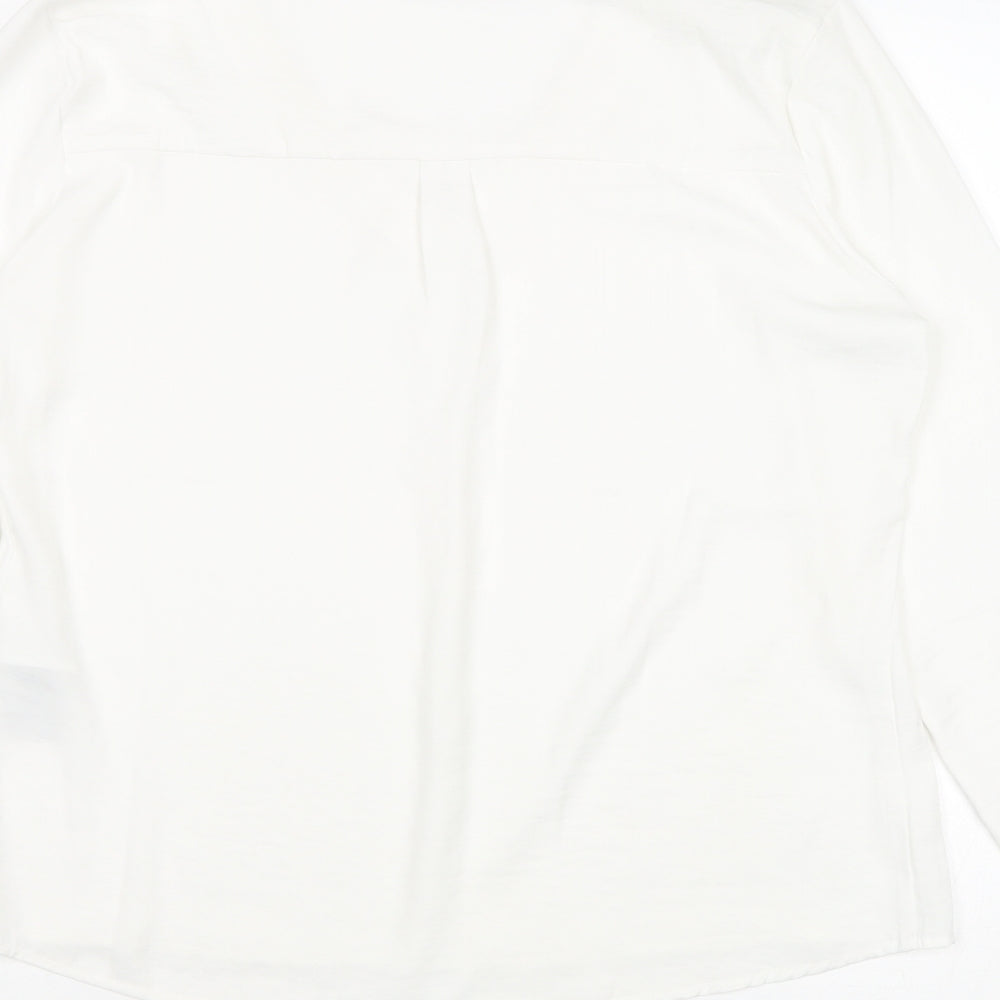 Womens UK Size S VILA White Basic Blouse