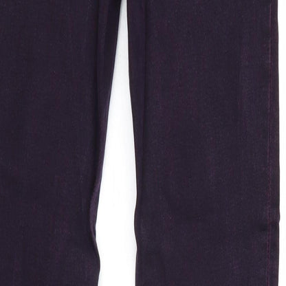Womens UK Size 10 Warehouse Regular Fit Skinny Purple Jeans