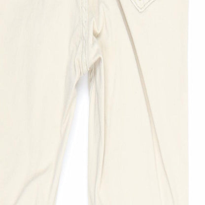 Topshop Womens Beige Herringbone Cotton Skinny Jeans Size 26 Regular Zip