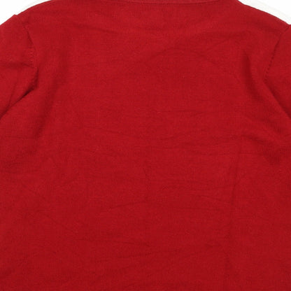 Womens UK Size S Paramour Red Pullover Jumper