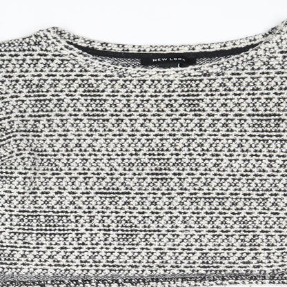 Womens UK Size M New Look Grey Pullover Jumper
