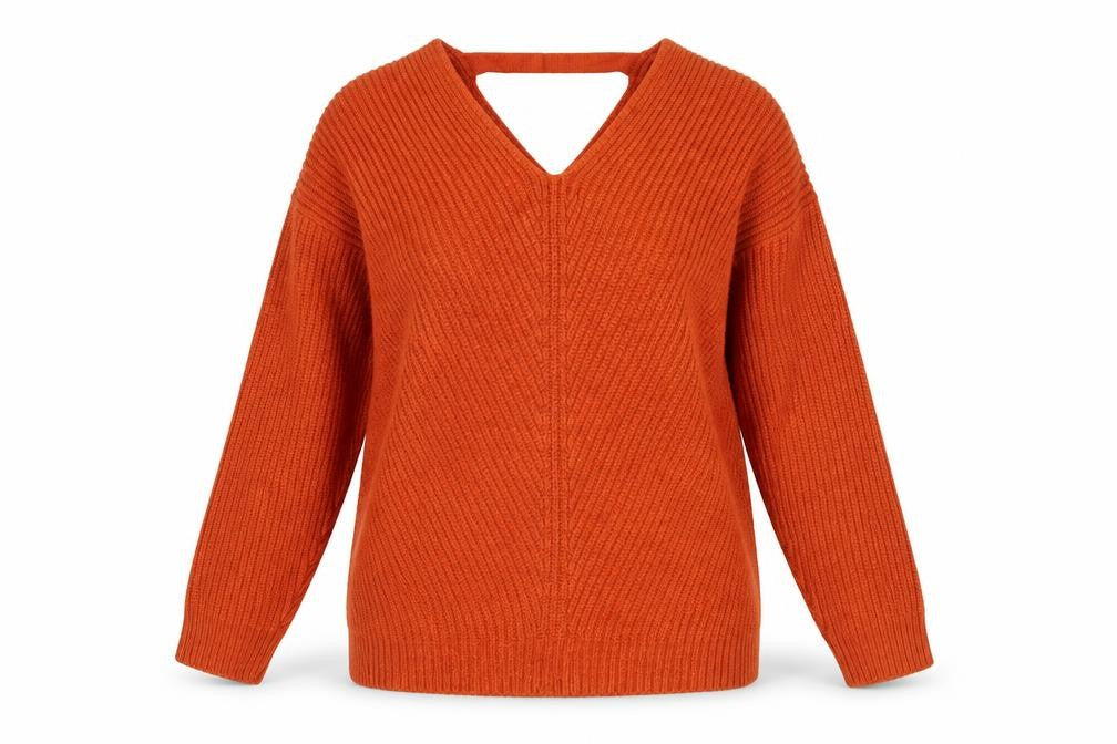 Womens UK Size M New Look Orange Pullover Jumper