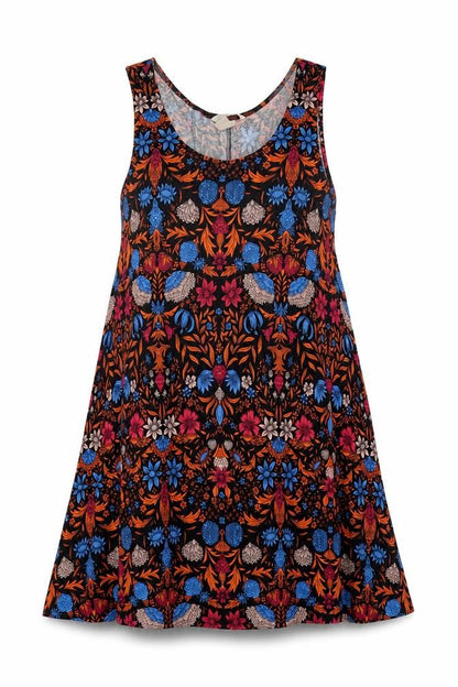 H&M Womens Multicoloured Geometric Viscose Trapeze & Swing Size M Round Neck Pullover