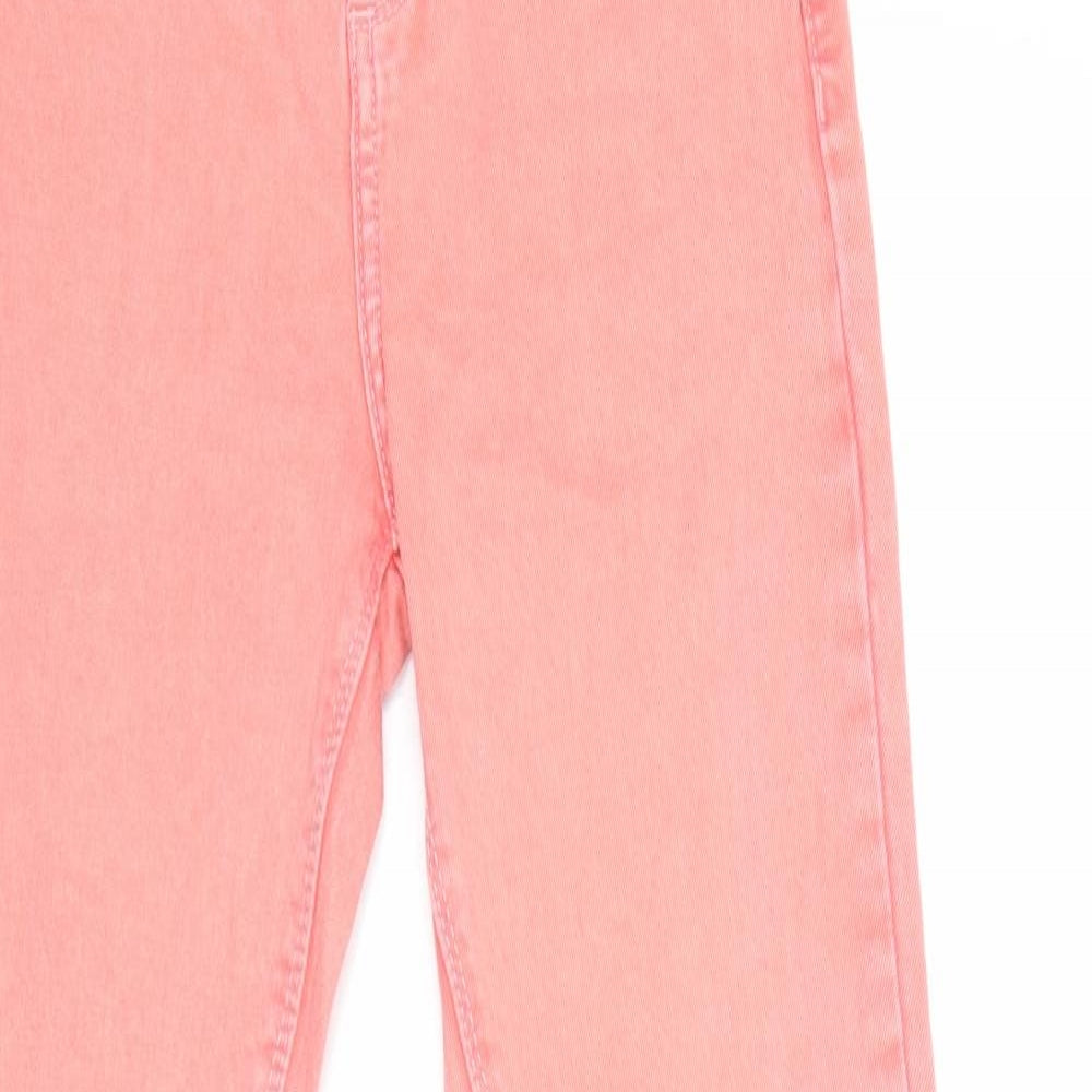 Topshop Womens Pink Cotton Skinny Jeans Size 25 in Regular Zip