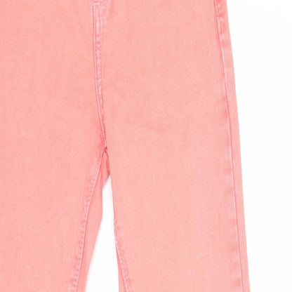 Topshop Womens Pink Cotton Skinny Jeans Size 25 in Regular Zip