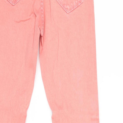 Topshop Womens Pink Cotton Skinny Jeans Size 25 in Regular Zip