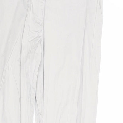 Ostin Mens Grey Cotton Chino Trousers Size XL Regular Zip