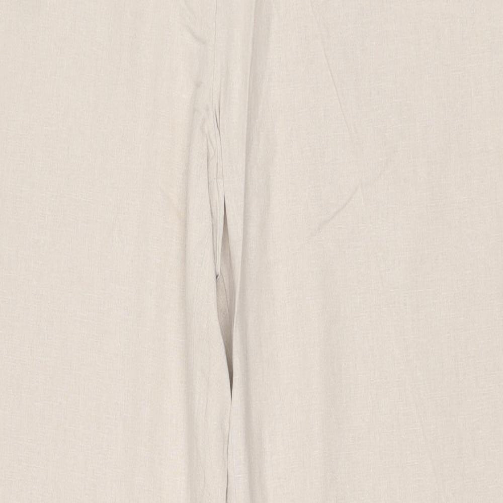 Womens UK Size 12 Debenhams Regular Fit  Beige Trousers