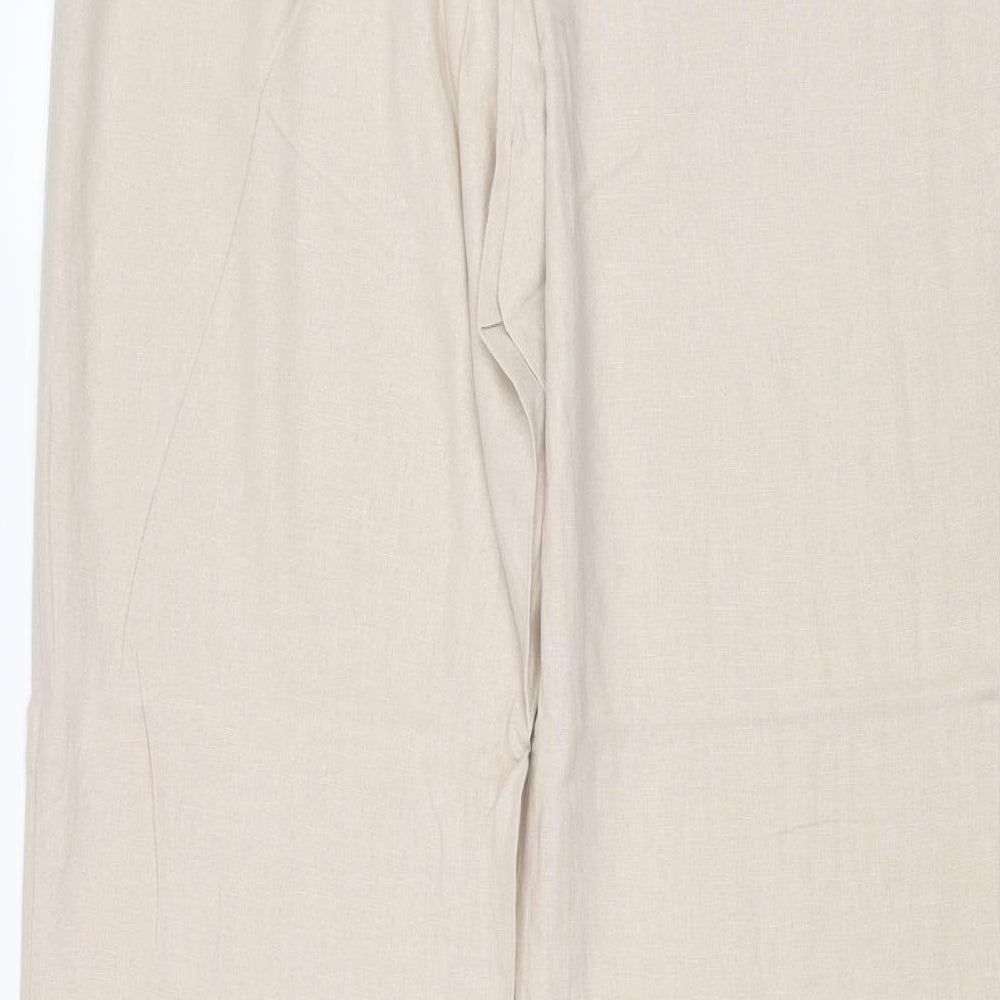 Womens UK Size 12 Debenhams Regular Fit  Beige Trousers