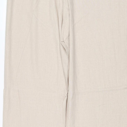Womens UK Size 12 Debenhams Regular Fit  Beige Trousers