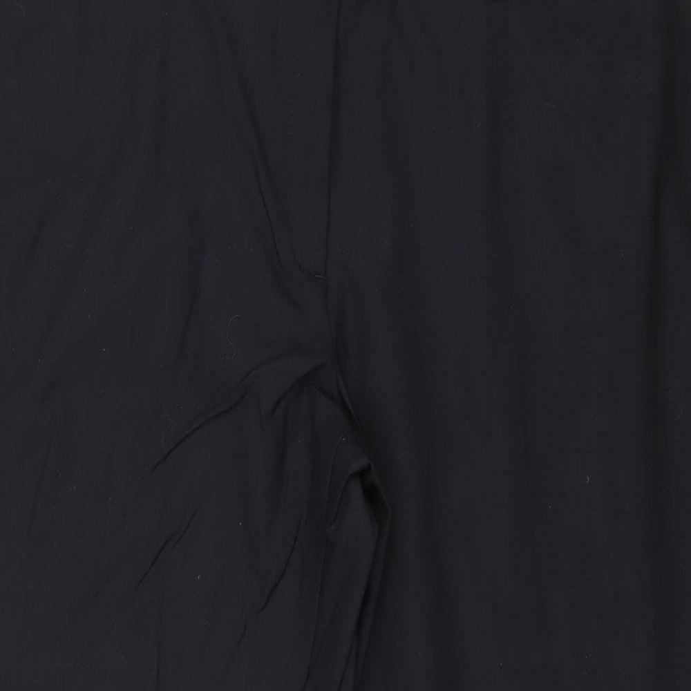 Autograph Womens Black Polyester Chino Trousers Size M Regular Zip