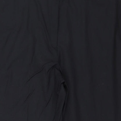Autograph Womens Black Polyester Chino Trousers Size M Regular Zip