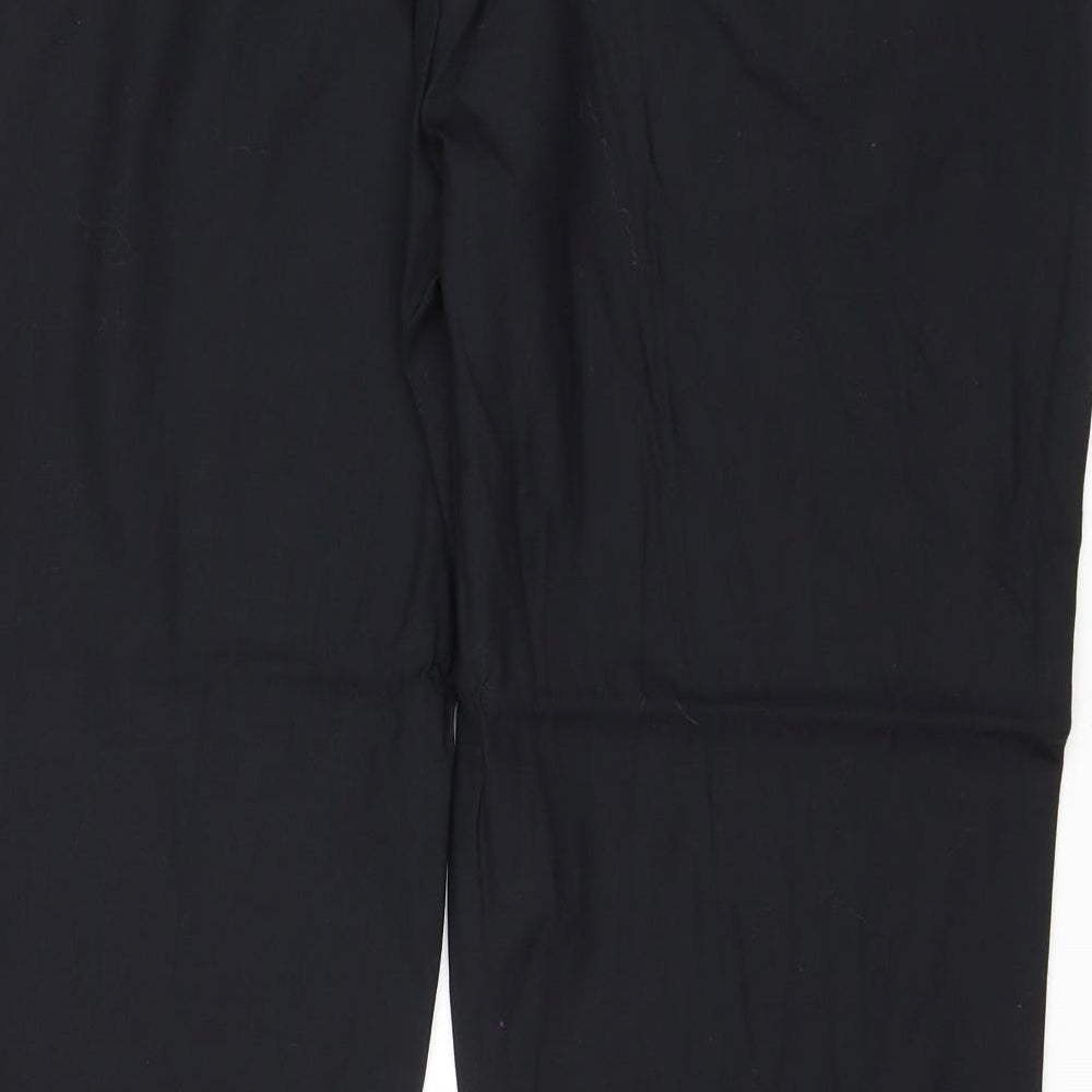 Autograph Womens Black Polyester Chino Trousers Size M Regular Zip