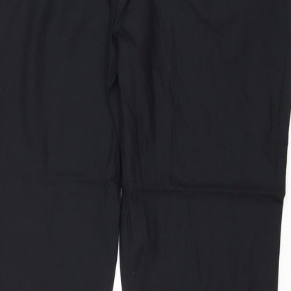 Autograph Womens Black Polyester Chino Trousers Size M Regular Zip