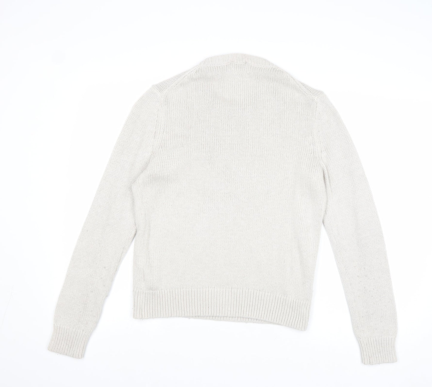 Gap Womens Beige Round Neck Polyamide Pullover Jumper Size M