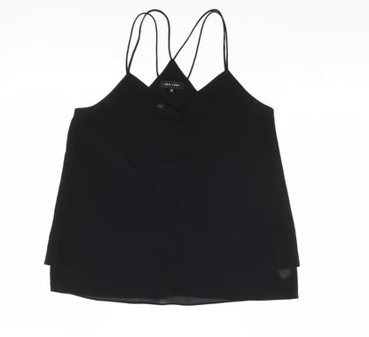 Womens UK Size 10 New Look Black Basic Tank
