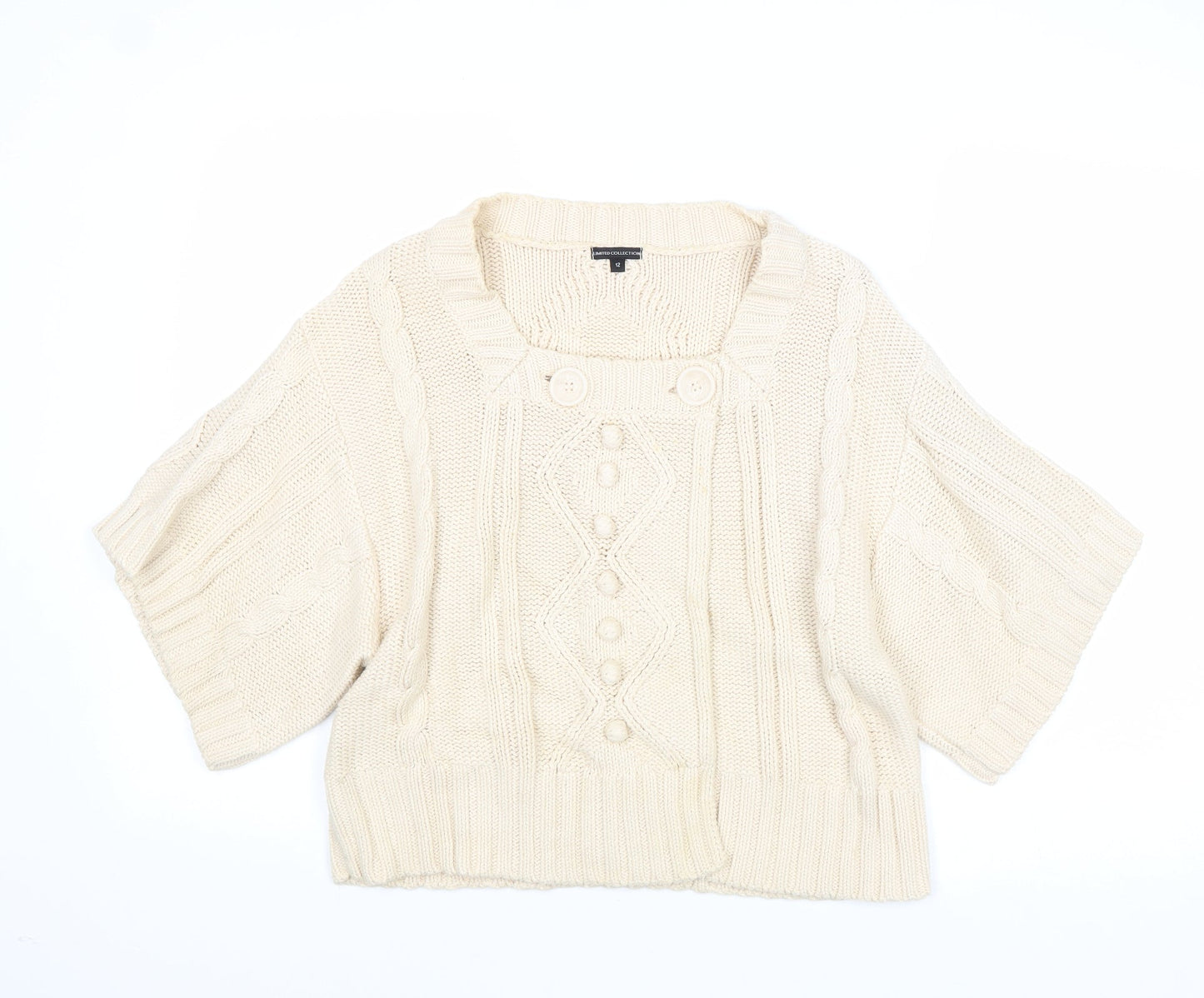 Womens UK Size 12 Marks and Spencer Beige Pullover Jumper