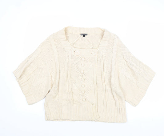 Womens UK Size 12 Marks and Spencer Beige Pullover Jumper