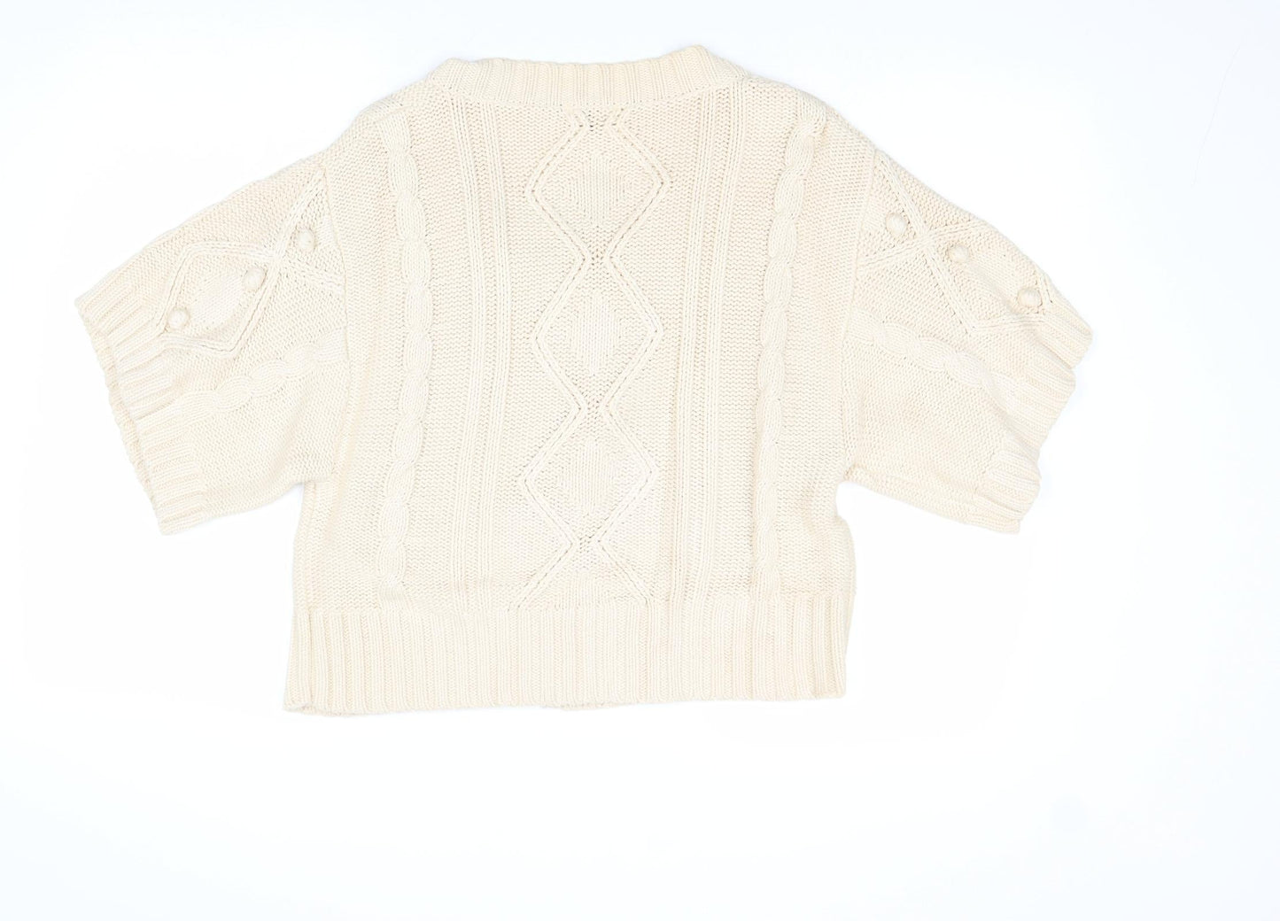 Womens UK Size 12 Marks and Spencer Beige Pullover Jumper