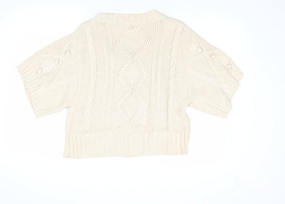 Womens UK Size 12 Marks and Spencer Beige Pullover Jumper