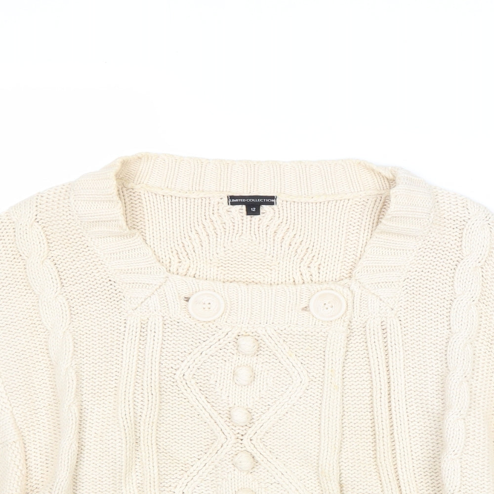 Womens UK Size 12 Marks and Spencer Beige Pullover Jumper
