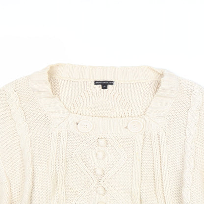 Womens UK Size 12 Marks and Spencer Beige Pullover Jumper