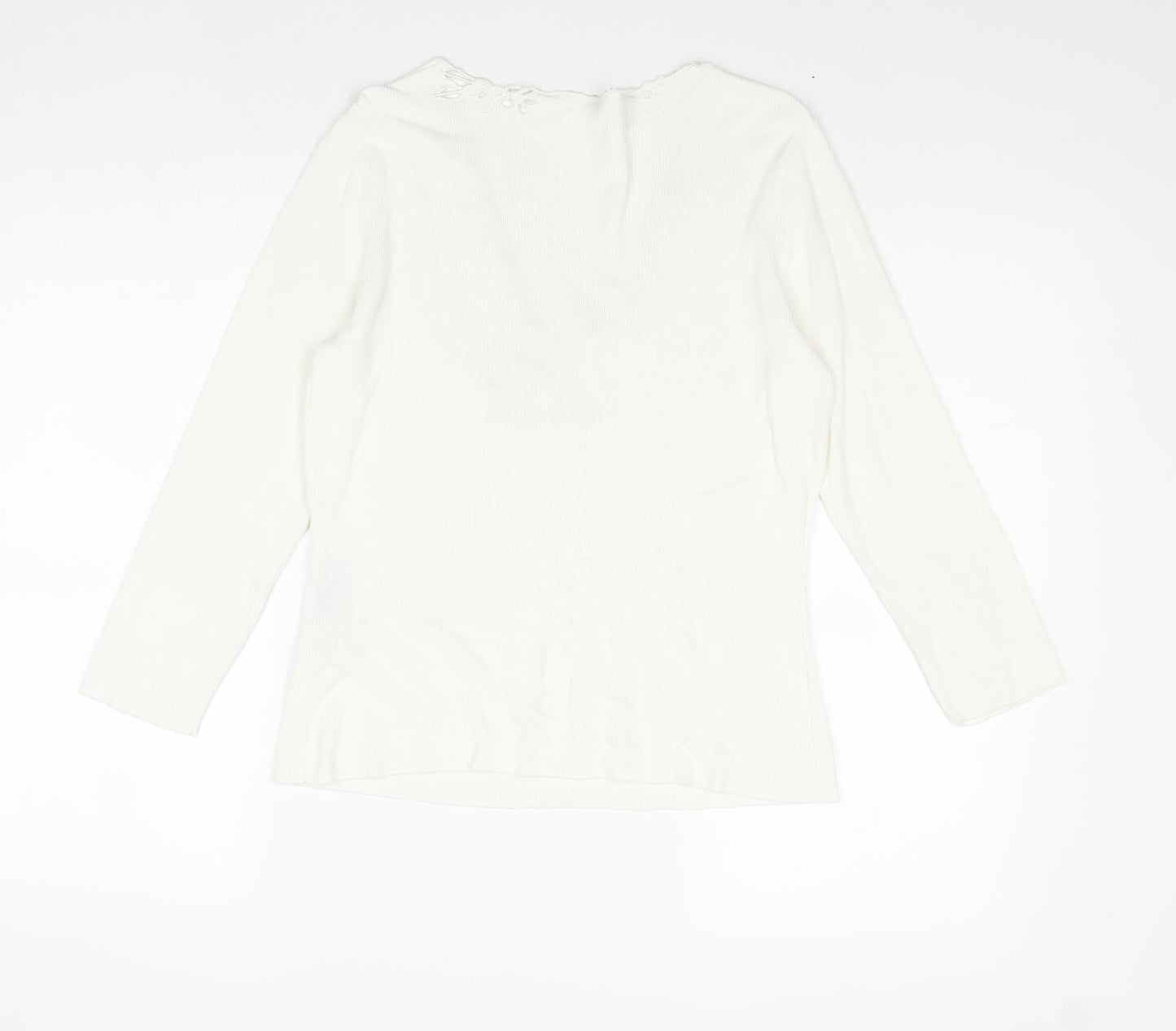 Womens UK Size 14 Principles White Basic T-Shirt