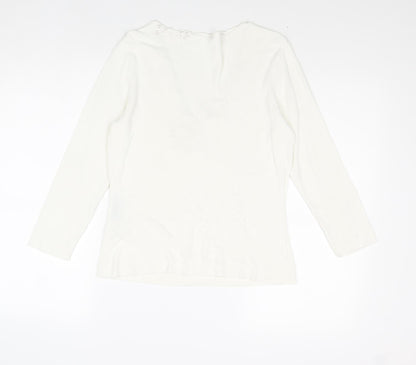 Womens UK Size 14 Principles White Basic T-Shirt
