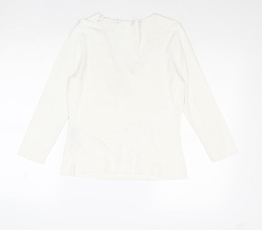 Womens UK Size 14 Principles White Basic T-Shirt